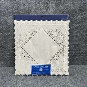 Vintage Lace Paper Doilies William Sonoma (8”) Square White 24 Pc Pack NEW! NOS!